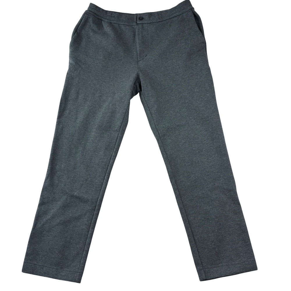 Polo Ralph Lauren Knit Trousers Mens M Grey Heather Smart Casual Pant Minimalist